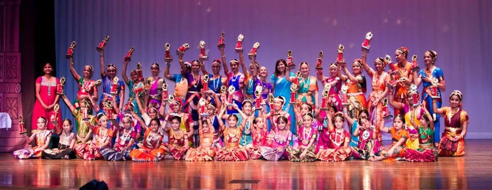 Noopur Dance Academy students together at the annual recital