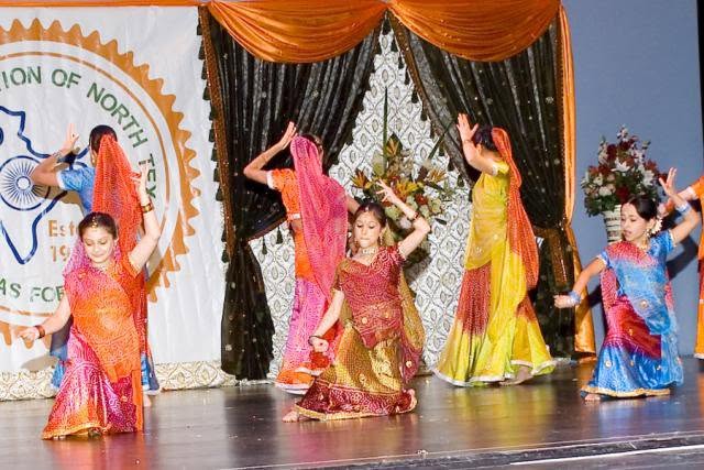 Noopur dancers performing at an Indian community event